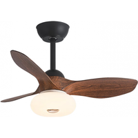 明灯汇北欧超薄吸顶小吊扇灯卧室吊顶一体风扇灯餐厅带电风扇的吊灯儿童 26-672B黑色吸顶-黑色叶+遥控