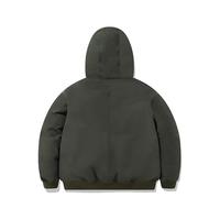 Covernat短款羽绒服2022冬季新款男女简约时尚夹克可拆卸毛领外套 橄榄色 XXL /185