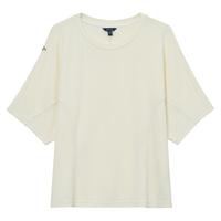 诺帝卡（NAUTICA）女装23春夏新款休闲亲肤短袖圆领套头T恤女32TV01 白色1BW M