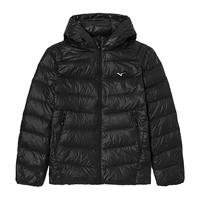 美津浓（MIZUNO）男22冬季连帽短款外套纯色长袖御寒保暖拉链羽绒服 09/黑色 XL