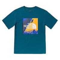 The North Face23春夏新款北面T恤男款户外舒适透气纯棉简洁圆领短袖T恤81MZ EFS/蓝色 XL