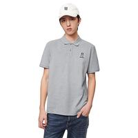 HLA/海澜之家酷迷兔子情侣短袖POLO衫23夏新宽松胶浆印花黑T恤男