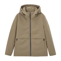 雪中飞 SNOWFLYING2022秋冬男连帽潮流保暖商务夹克短款羽绒服X00140007 170/88A 典雅灰|8310