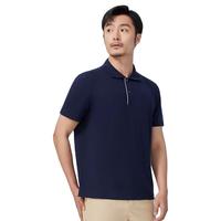 十如仕polo衫男短袖波罗衫商务休闲时尚春夏凉感透气 P06 海军蓝 L