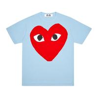 COMME des GARÇONSCOMME DES GARCONS川久保玲CDG PLAY新潮彩色大爱心印花休闲短袖t恤男女款 天蓝色 女M