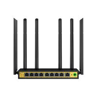 磊科9口全千兆企业级无线路由器多WAN口商铺1200M高速5G双频wifi办公穿墙王大功率酒店铁壳漏油器移动B11