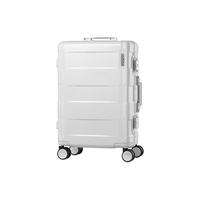 美旅箱包(AmericanTourister)小型登机铝框箱大容量结实耐用拉杆箱NJ1 白色 20英寸