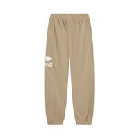 李宁 LI-NING童装儿童运动裤子男女小大童23年运动生活系列舒适轻薄束脚卫裤YKLT339-3正卡其150