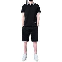 花花公子【两件套】短袖t恤男夏季易穿搭潮牌poloT恤衫男士凉感高档夏装 黑色【两件套】 M