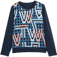 恒源祥长袖t恤女女士高档圆领上衣休闲品牌打底衫Z8652 藏青 XL