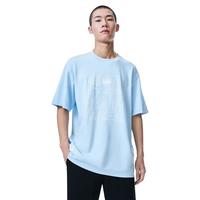 杰克·琼斯（JACK&JONES）秋季潮流上衣BSQ联名小皇冠装饰休闲宽松印花短袖T恤男士百搭 蓝 175/96A/M