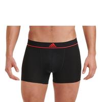 阿迪达斯 adidas男士高弹速干四角裤透气吸湿防摩擦中腰平角内裤3条装