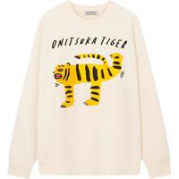 Onitsuka Tiger鬼塚虎卫衣 长袖刺绣休闲卫衣2183A996-750 米色 S