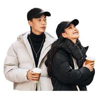 ANTA 安踏 雪壳羽绒服丨白鸭绒短款保暖面包服男冬季连帽外套棉衣 芯片灰-1 S/男165