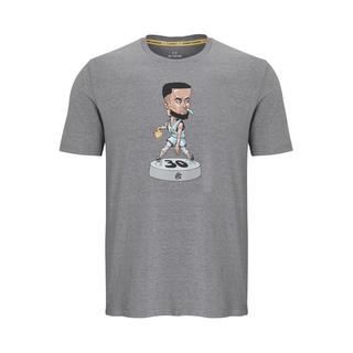 安德玛 UNDERARMOUR）库里Curry男子篮球运动印花短袖T恤1379859 灰色035 L