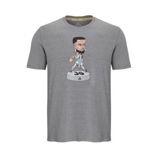 安德玛 UNDERARMOUR）库里Curry男子篮球运动印花短袖T恤1379859 灰色035 L