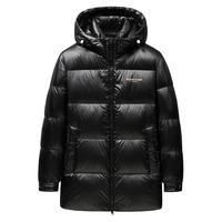 鸭鸭羽绒服鸭鸭(YAYA)羽绒服男中长款冬季时尚男士加厚休闲连帽保暖外套HG 雪山白色 180/96A