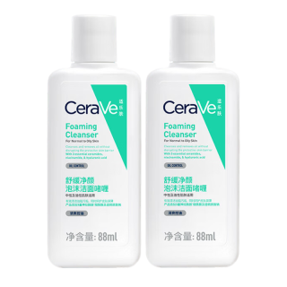 CeraVe 适乐肤 舒缓净颜泡沫洁面啫喱88ml*2 温和清洁氨基酸洗面奶