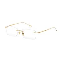 目匠 Q6320 金色纯钛眼镜框+1.61折射率 防蓝光镜片 变色定制片