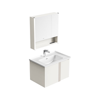 九牧（JOMOO）浴室柜陶瓷一体盆洗脸盆柜组合卫生间洗漱台无龙头A2776 智能 除雾|双侧灯 80cm