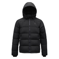 君羽户外鹅绒羽绒服男23年700蓬中厚保暖连帽鹅绒夹克SC62055 黑色 M