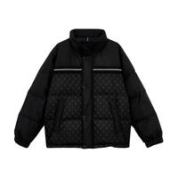 杰克·琼斯(JACK&JONES)2023冬男百搭简约时尚通勤字母立领保暖羽绒服外套223412063 黑色E40 170/92A/S