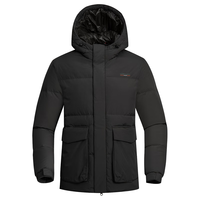 NORTHLAND 诺诗兰 羽绒服90鹅绒轻便保暖防泼防风羽绒外套NDJDT5692E 纯黑色 165/S