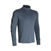 安德玛 UNDERARMOUR)秋冬RUN LAA男子 1/4拉链跑步运动长袖T恤1379305 灰色002 XL