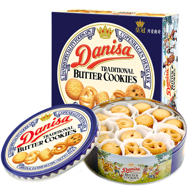 有券的上：Danisa 皇冠丹麦曲奇 饼干 454g
