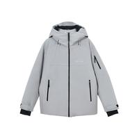 杰克琼斯 杰克·琼斯（JACK&JONES）2023冬潮流商务休闲抽绳可调节连帽羽绒服外套男款223412102 E44灰白色 175/96A/M