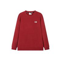 乔丹QIAODAN加绒卫衣男外套保暖中国潮套头衫摇粒绒针织上衣 铁红色 170/M