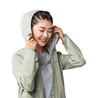 DECATHLON 迪卡侬 防风外套女户外登山服春秋单层薄运动风衣QUW NH500 豆绿色 XS