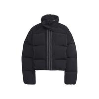 adidas 阿迪达斯 三叶草女冬570蓬宽松短款运动保暖立领鸭绒羽绒服 黑色 M