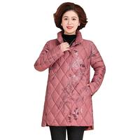 花花公子国潮绣花棉服外套宽松舒适中老年人保暖棉衣棉袄洋气质减龄装 SDYY-1727粉色【棉服】 L 95-110斤