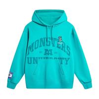 李宁（LI-NING）丨迪士尼怪兽大学系列加绒保暖卫衣男子秋冬连帽运动上衣 【加绒】冰瓷绿-3 L