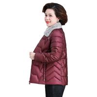 花花公子棉服外套宽松遮肚子中老年女装冬天外搭上衣服装 HM-986酒红【棉服】 XL 95-110斤
