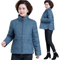 花花公子羽绒服老太太冬季棉袄外套秋冬中老年人羽绒棉服女款奶奶冬装 RS-2278蓝色【羽绒服】 L 95-110斤