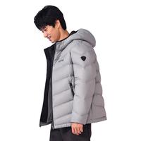 TANBOER 坦博尔 羽绒服男时尚轻暖休闲连帽潮流厚款面包服外套TF336309杳霭灰180