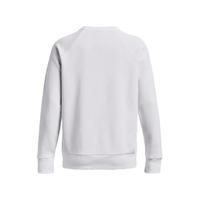 安德玛（UNDERARMOUR）秋冬Rival女子抓绒圆领训练运动卫衣1379508 白色100 S