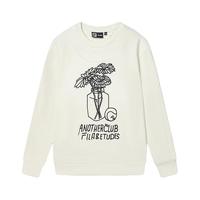 FILA 斐乐 X Études斐乐女子针织套头衫休闲简约宽松卫衣 椰奶白-IV 170/88A/L