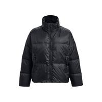 安德玛 UNDERARMOUR)秋冬ColdGear女子短款训练运动鸭绒羽绒服1378858 黑色001 M