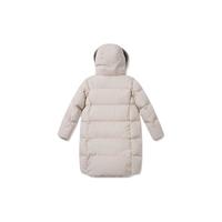  可隆 KOLON SPORT羽绒服 女子户外防泼水保暖长款毛领700蓬松度鹅绒服 灰褐GR 160/S