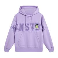 李宁（LI-NING）丨迪士尼怪兽大学系列加绒保暖卫衣女子秋冬连帽运动上衣 【加绒】罗玫紫-3 S