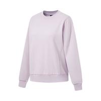 李宁 LI-NING加绒保暖卫衣女子系列冬纯色圆领套头运动上衣 【加绒】丝绸紫-2 L