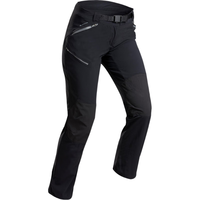 DECATHLON 迪卡侬 冲锋裤速干裤女薄款休闲户外登山徒步轻弹力宽松运动长裤 MH500 黑色 44