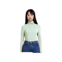 有棵树 YOUKESHU女士保暖内衣含玻尿酸高领长袖打底衣莫代尔秋冬肌底衣浅绿XXL