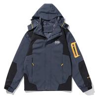 JEEP SPIRIT 吉普JEEP冬季外套男三合一帽子可拆卸冲锋服登山垂钓服旅游防 深灰色-男款