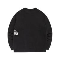 鸿星尔克（ERKE） 鸿星尔克卫衣男宽松保暖舒适百搭简约休闲男生长袖套头衫 正黑 XL