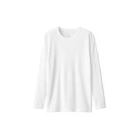 無印良品 MUJI(無印良品 ) 女式 棉 厚款 长袖T恤 FCD70C2A 打底衫 打底衣 家居服 白色 M