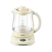 美的(Midea)养生壶 0胶水煮茶壶烧水壶花茶壶10大功能12h恒温11档控温保温电热水壶煮茶器1.5L YS15P304 1.5L 【精萃】24.2分贝轻音速热